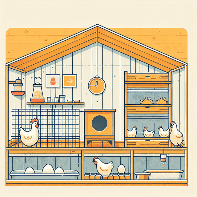 clean chicken coop interior