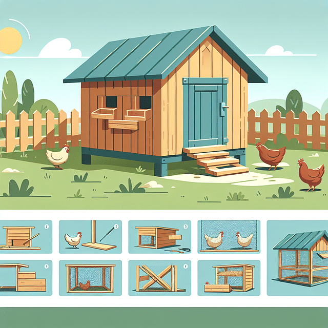 well-lit chicken coop