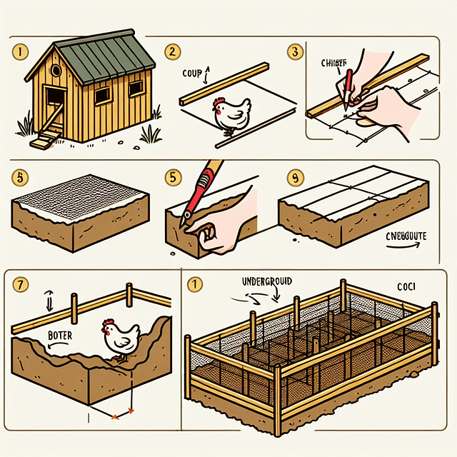 underground barrier around chicken coop
