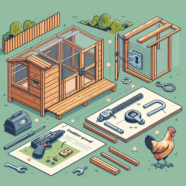 predator-proof latches on chicken coop doors