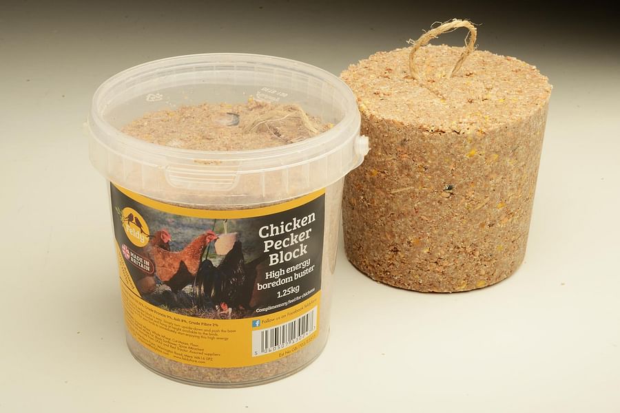 chicken pecking block