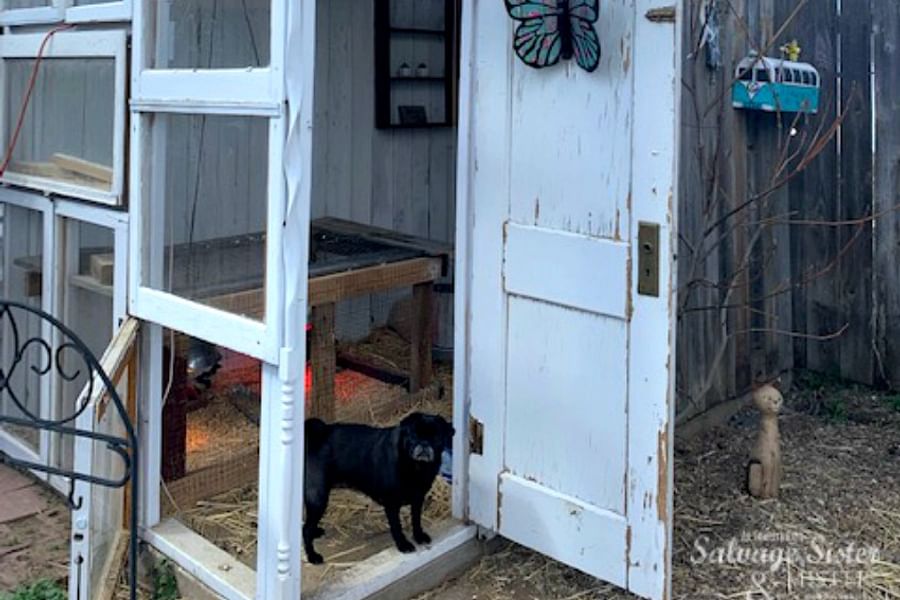 chicken coop from car parts