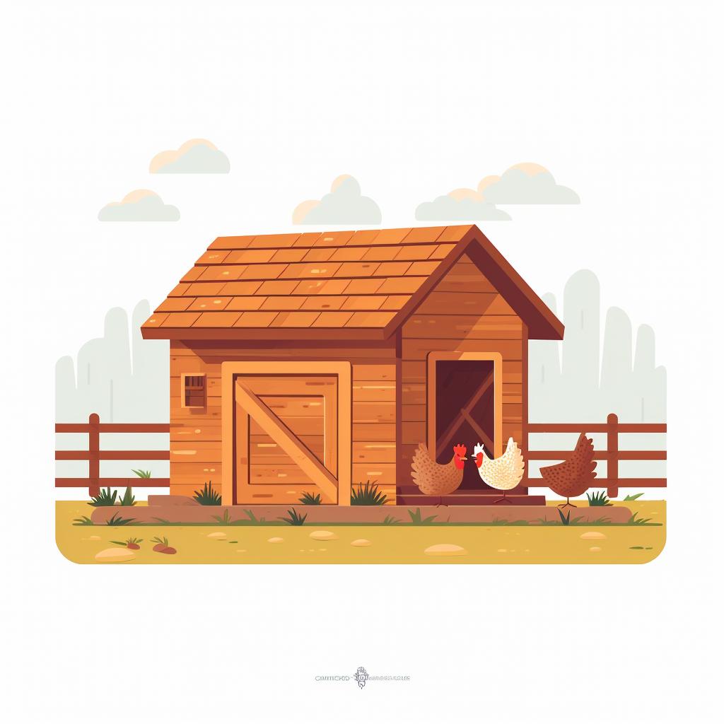 A spacious and dry location for a chicken coop