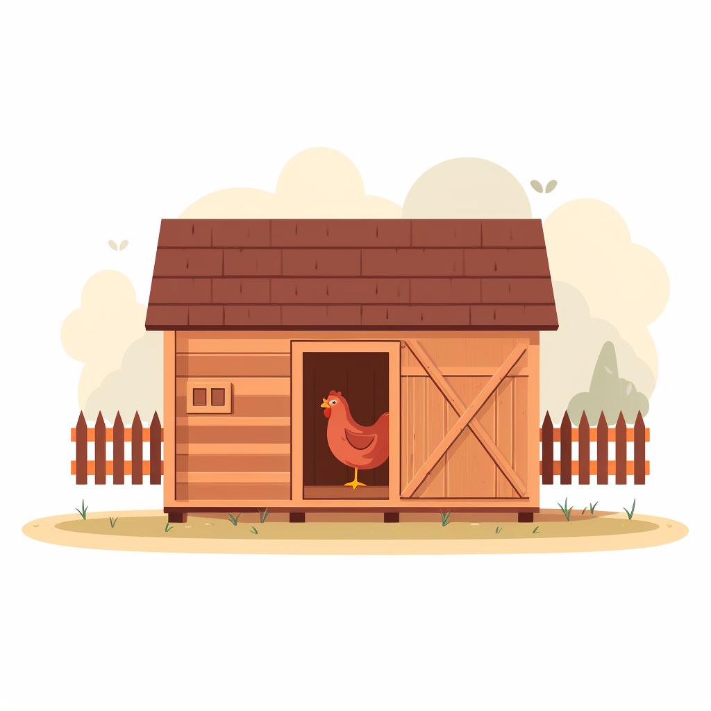 A sturdy wooden frame of a chicken coop