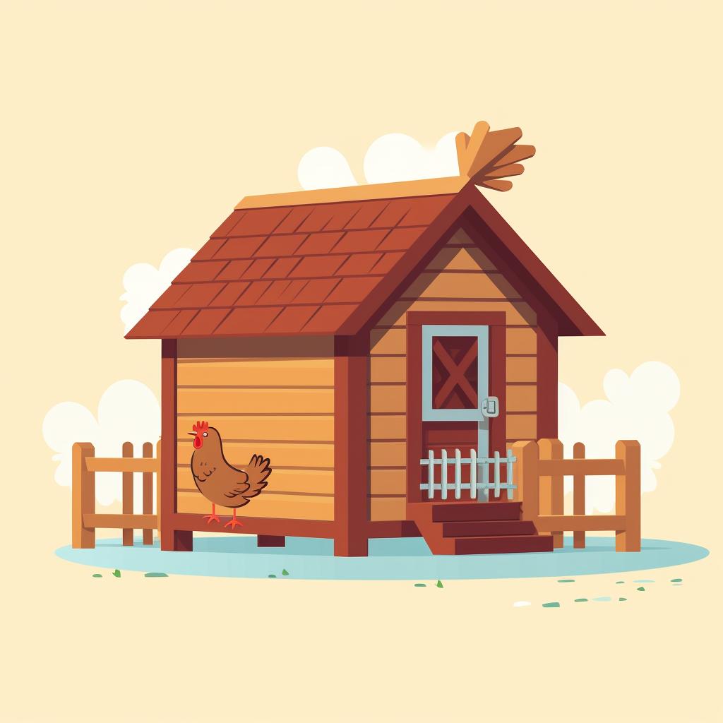 A secure chicken coop with an attached run