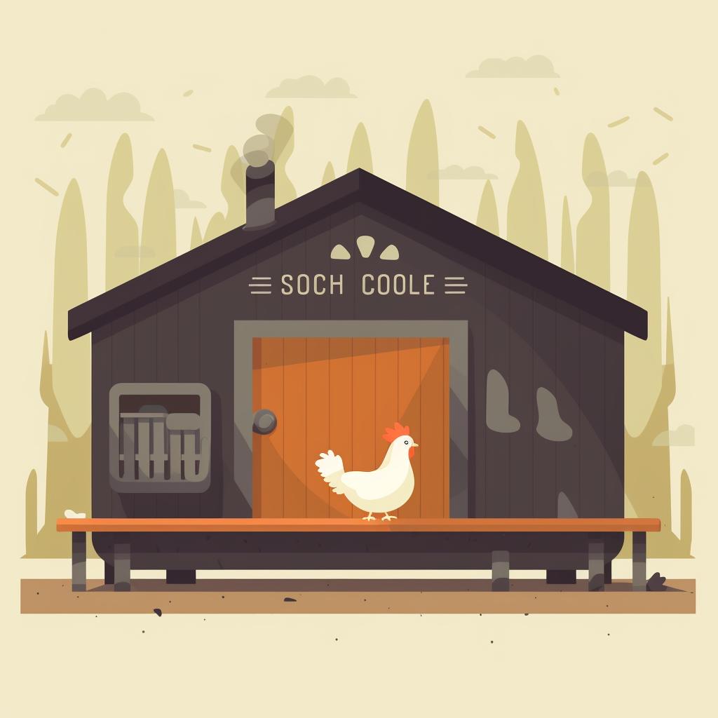 Safe heat source in a chicken coop