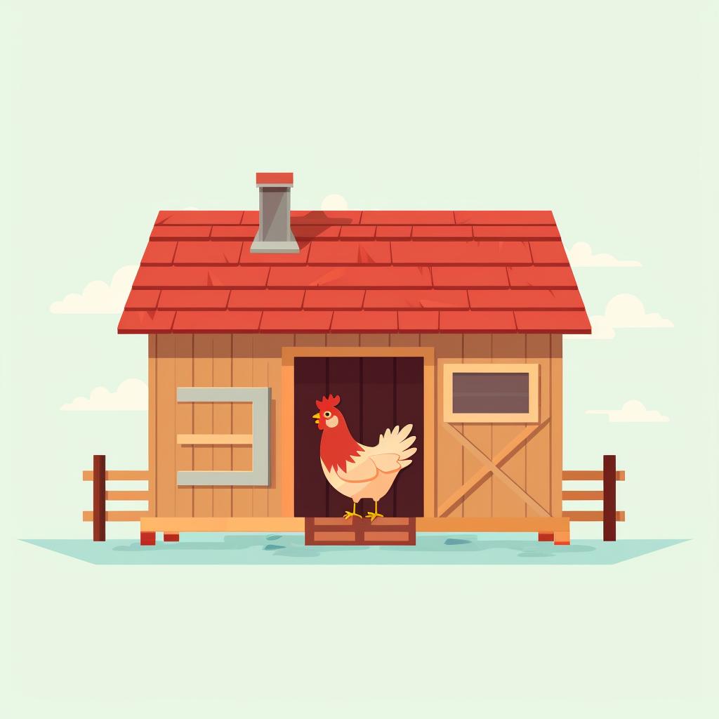 Chicken coop with secured entry points