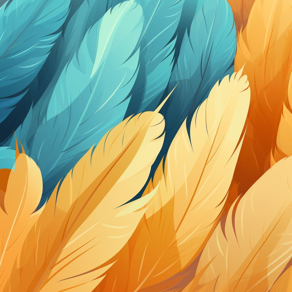 Close-up of shiny and smooth chicken feathers