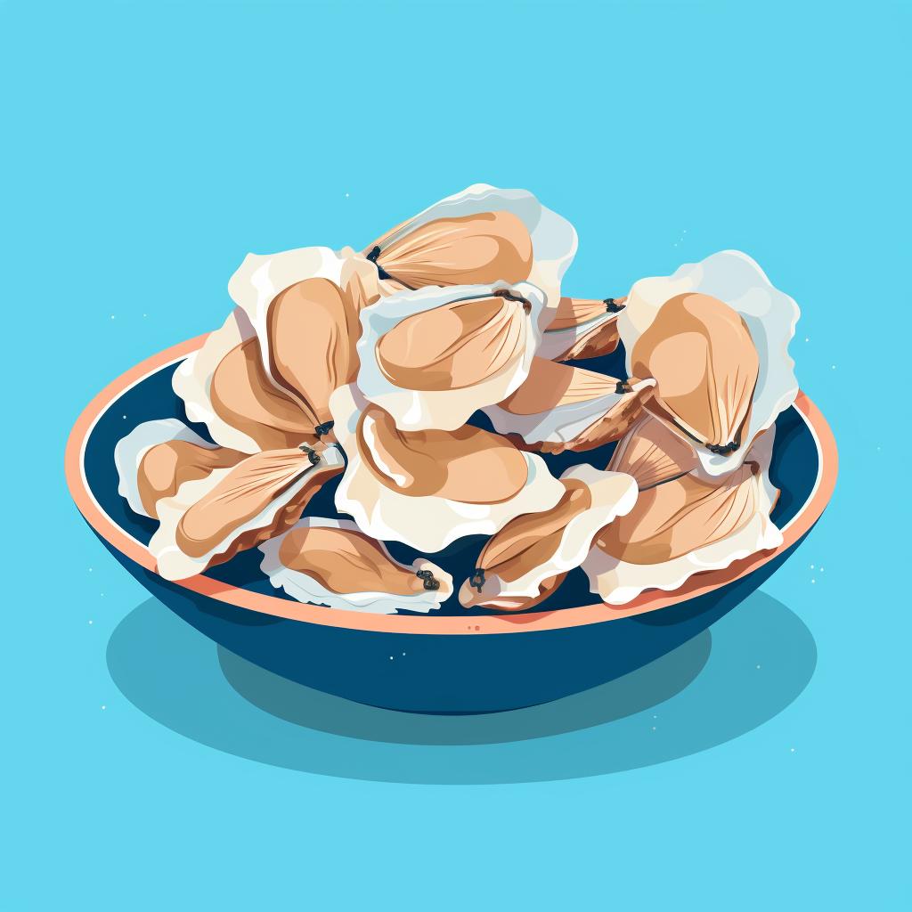 A dish of oyster shells for chickens